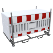 SET | with 20 panel fence | on stacking pallet | without lamp adapter | with foil RA1/A | type de barrier ULTRA white